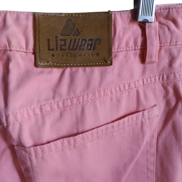 Lizwear Vintage Women's Jeans 10 28x29 1990's Pink High-Waist Pants Relaxed Fit - Picture 2 of 5